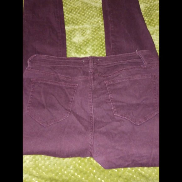 Women's distressed ripped purple skinny jeans size 15 - Picture 4 of 4
